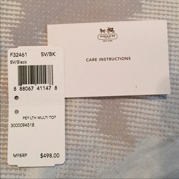 Coach Black Leather Diaper Bag with Changing Pad - Picture 10 of 11